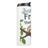 Funny Sloth on a Tree � Just Make It to Friday Cla Thermosbecher (Nach links gedreht)