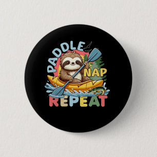 Funny Sloth Outdoor - Kayaking Sloth Button