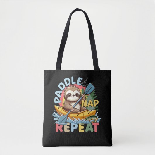 Funny Sloth Outdoor - Kayaking Sloth Tasche (Vorderseite)