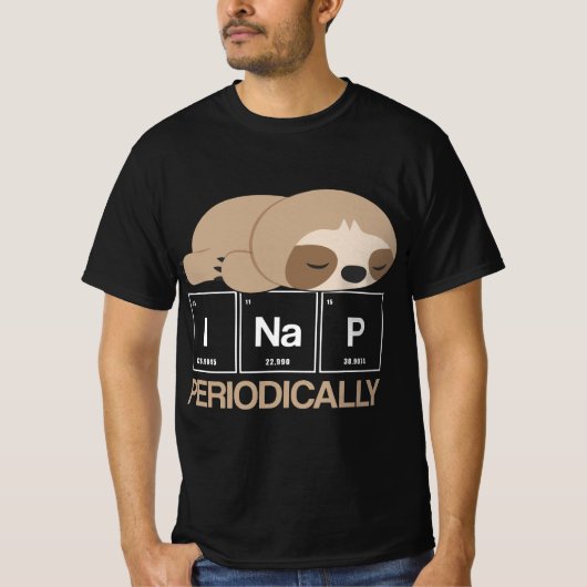 Funny Sloth Periodic Table Science Physics  T-Shirt (Vorderseite)