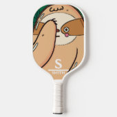 Funny Sloth Pickleball Personalisiert Schläger (Rückseite)