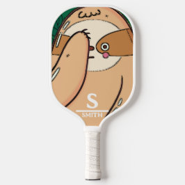 Funny Sloth Pickleball Personalisiert Schläger