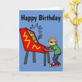 Funny Sloth Pinkball Cartoon Karte (Gelbe Blume)