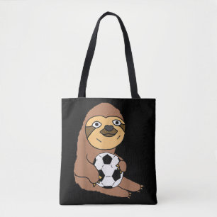 Funny Sloth Playing Soccer Tasche