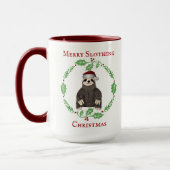 Funny Sloth Pun Frohe Weihnachten Niedliche Weihna Tasse (Links)