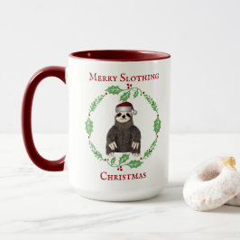 Funny Sloth Pun Frohe Weihnachten Niedliche Weihna Tasse