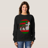 Funny Sloth Riding auf Llama Retry Sweatshirt (Vorne ganz)