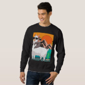 Funny Sloth Riding Llama im Sweatshirt (Vorne ganz)