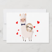 Funny Sloth Riding Llama Shirt Lugano Fantastische Dankeskarte (Rückseite)