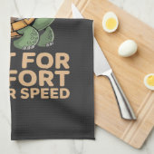 Funny Sloth Riding Turtle Geschirrtuch (Viertel Falte)