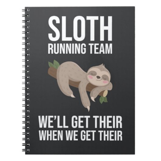 Funny Sloth Running Team Gifts Slow Runners  Notizblock (Vorderseite)