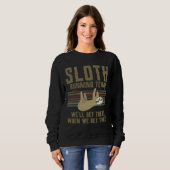Funny Sloth Running Team Idee Vintag Sweatshirt (Vorne ganz)