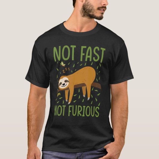 Funny Sloth Running Team nicht schnell, nicht wüte T-Shirt (Vorderseite)