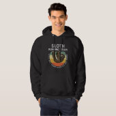 Funny Sloth Running Team Vintag Hoodie (Vorne ganz)