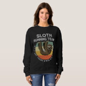 Funny Sloth Running Team Vintag Sweatshirt (Vorne ganz)