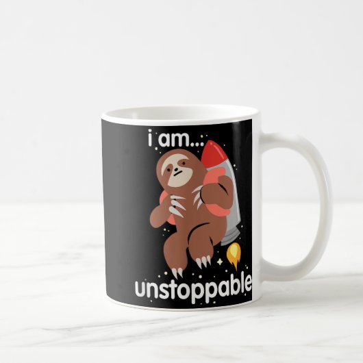Funny Sloth Shirt I Bin Unstoppable Trex Jetpack S Kaffeetasse (Rechts)