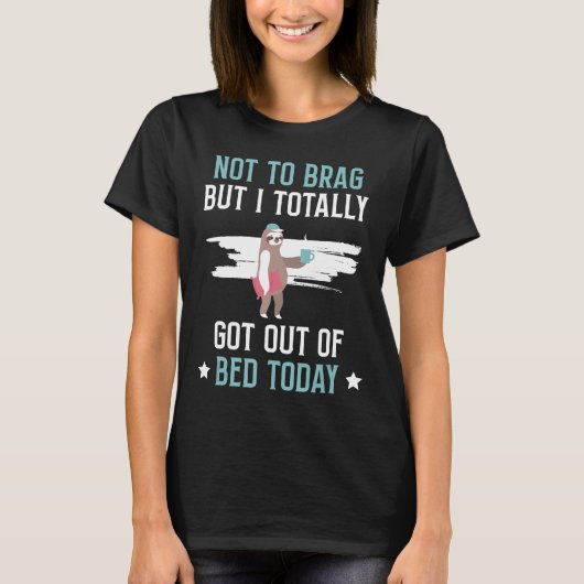 Funny Sloth Sleepy Pajama T-Shirt (Vorderseite)