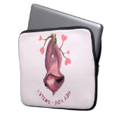 Funny Sloth Smile Laptop Sleeve - Benutzerdefinier (Vorderseite Links)