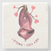 Funny Sloth Stone Untersetzer - Benutzerdefinierte (Vorderseite)