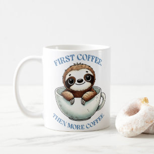 Funny Sloth Sublimation Kaffeetasse