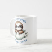 Funny Sloth Sublimation Kaffeetasse (Vorderseite Links)