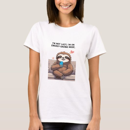 Funny Sloth T - Shirt - "Ich bin nicht neugierig,  (Vorderseite)