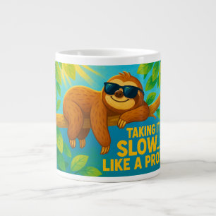 Funny Sloth Tasche - "Langsam... Wie ein Pro!" Jumbo-Tasse