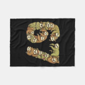 Funny Sloth Tribal 6 7 Meme Six Seven Love Fleecedecke (Vorderseite (Horizontal))