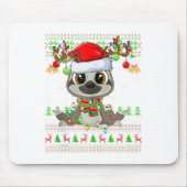 Funny Sloth Ugly Christmas Sweaters Holiday Santa Mousepad (Vorne)