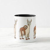 Funny Sloth und Llama Coffee Tasse (Zentrum)
