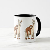 Funny Sloth und Llama Coffee Tasse (VorderseiteRechts)
