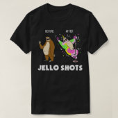 Funny Sloth Unicorn vor Jello Shots T-Shirt (Design vorne)