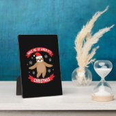 Funny Sloth wake me up when its Christmas Xmas Cut Fotoplatte (Seite)
