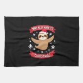 Funny Sloth wake me up when its Christmas Xmas Cut Geschirrtuch (Horizontal)