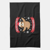 Funny Sloth wake me up when its Christmas Xmas Cut Geschirrtuch (Vertikal)