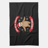 Funny Sloth wake me up when its Christmas Xmas Cut Geschirrtuch (Vertikal)