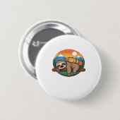 Funny Sloth Wandern Klassischer T - Shirt_1 Button (Vorne & Hinten)
