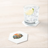 Funny Sloth Wandern Klassischer T - Shirt_1 Untersetzer (Vor Ort)