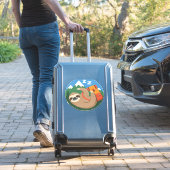 Funny Sloth Wandern Klassischer T - Shirt_2 Aufkleber (Koffer Insitu)