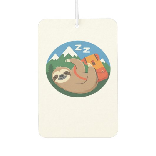 Funny Sloth Wandern Klassischer T - Shirt_2 Autolufterfrischer (Vorderseite)