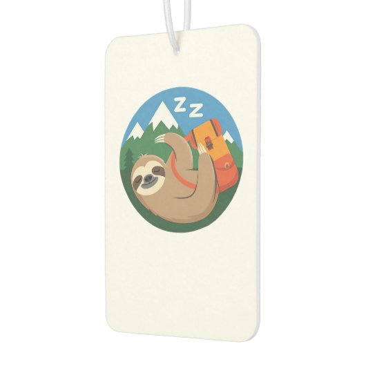 Funny Sloth Wandern Klassischer T - Shirt_2 Autolufterfrischer (Links)