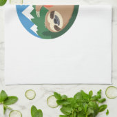 Funny Sloth Wandern Klassischer T - Shirt_2 Geschirrtuch (Gefaltet)