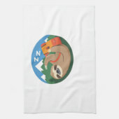 Funny Sloth Wandern Klassischer T - Shirt_2 Geschirrtuch (Vertikal)