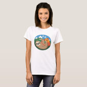 Funny Sloth Wandern Klassischer T - Shirt_2 T-Shirt (Vorne ganz)