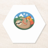 Funny Sloth Wandern Klassischer T - Shirt_2 Untersetzer (Vorderseite)