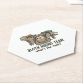 Funny Sloth Wandern Klassischer T - Shirt_5 Untersetzer (angewinkelt)