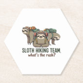 Funny Sloth Wandern Klassischer T - Shirt_5 Untersetzer (Vorderseite)
