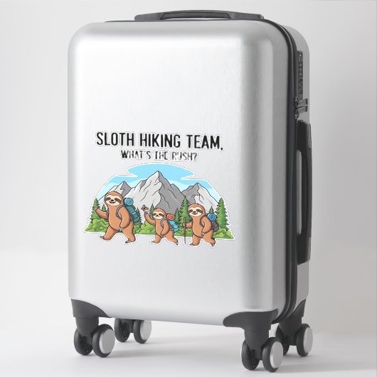 Funny Sloth Wandern Klassischer T - Shirt_6 Aufkleber (Koffer)