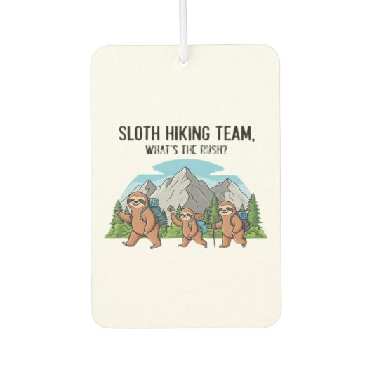 Funny Sloth Wandern Klassischer T - Shirt_6 Autolufterfrischer (Vorderseite)