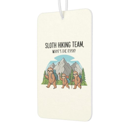 Funny Sloth Wandern Klassischer T - Shirt_6 Autolufterfrischer (Links)
